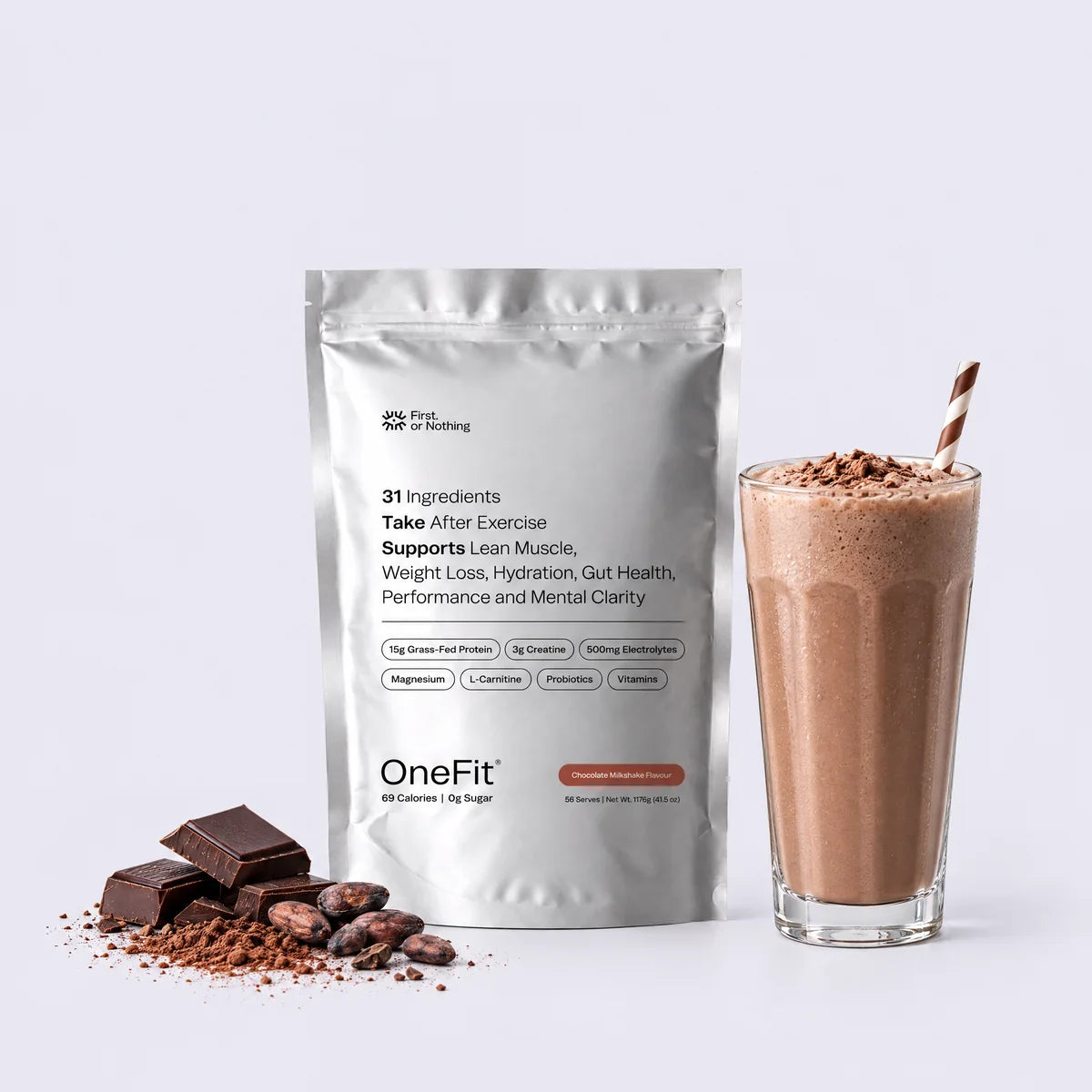 OneFit 4.7 Chocolate Milkshake, 56-serve pouch