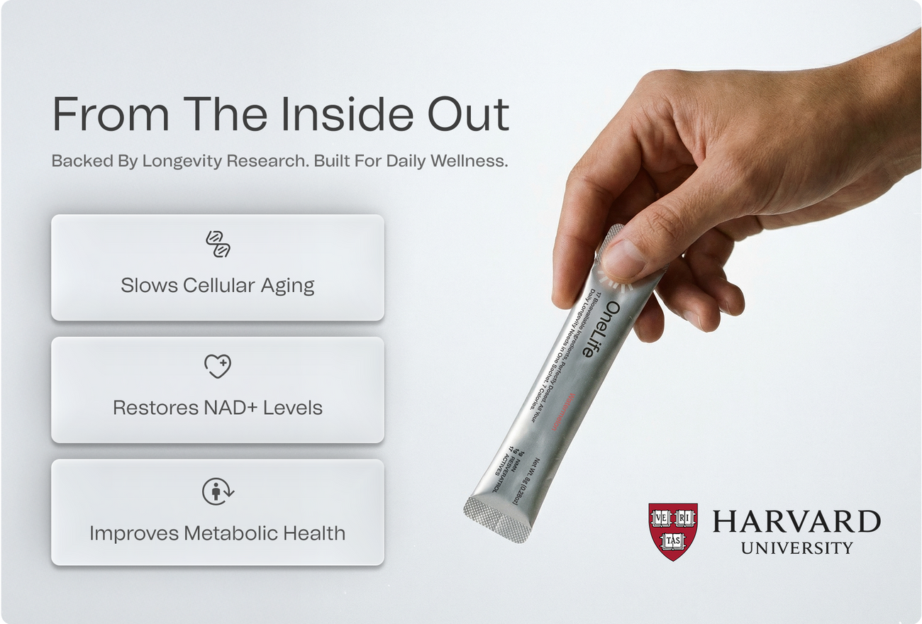 Harvard-studied NMN. Double the dose. No proprietary-blend Secrets.