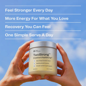Feel stronger every day, more energy for what you love, recovery you can feel, one simple serve a day