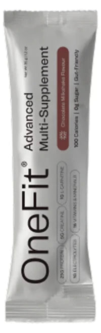 A single OneFit Chocolate Milkshake sachet
